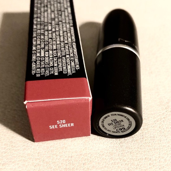 NWT MAC LUSTRE LIPSTICK-520 SEE SHEER - Picture 8 of 8
